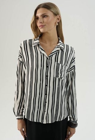 Wiskozowa koszula w paski