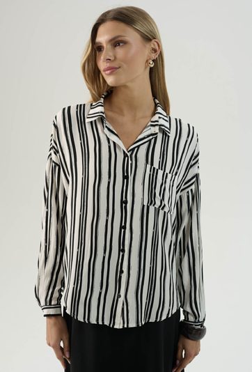 Wiskozowa koszula w paski