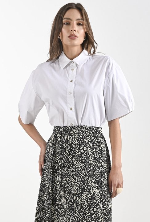 Koszula z bufiastymi rękawami