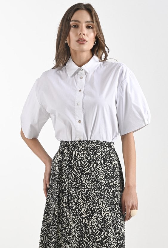 Koszula z bufiastymi rękawami