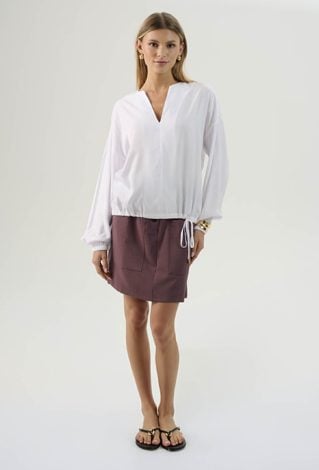 Biała bluzka z wiskozą