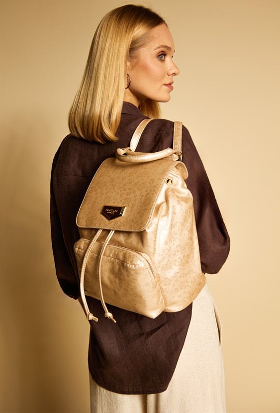 Plecak damski ze ściągaczem