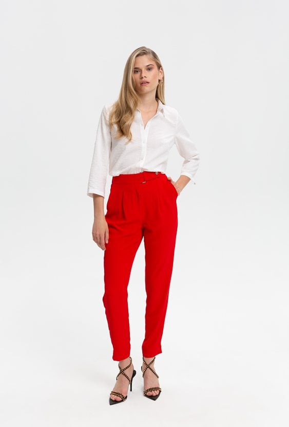 Wiskozowa koszula z wyraźną fakturą