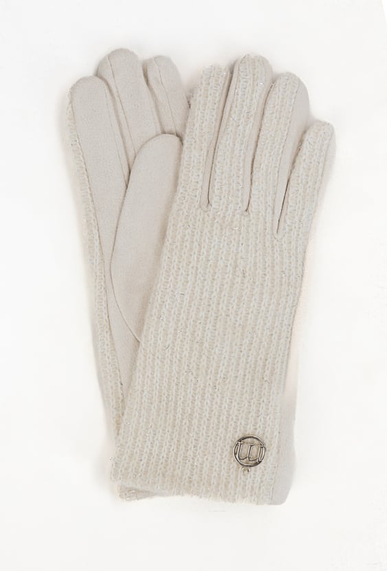 Rękawiczki damskie z połyskiem