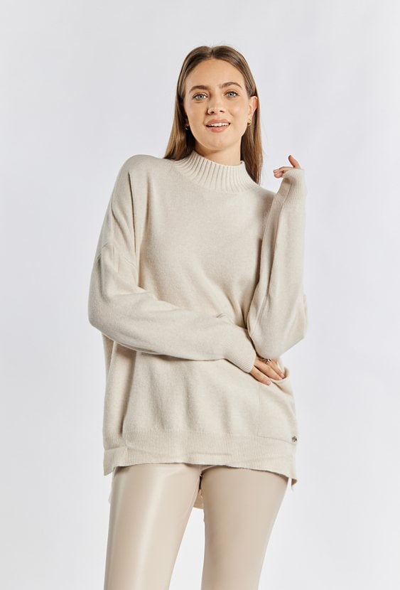 Sweter damski z jedną kieszonką