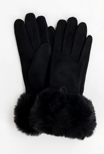 Rękawiczki damskie z futerkiem