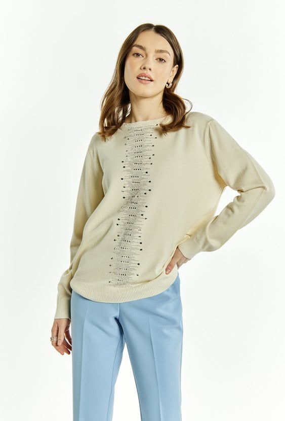 Sweter damski z dżetami