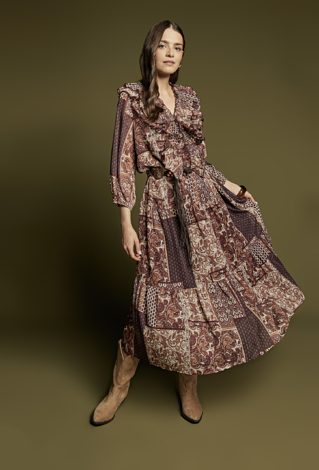Wzorzysta sukienka boho