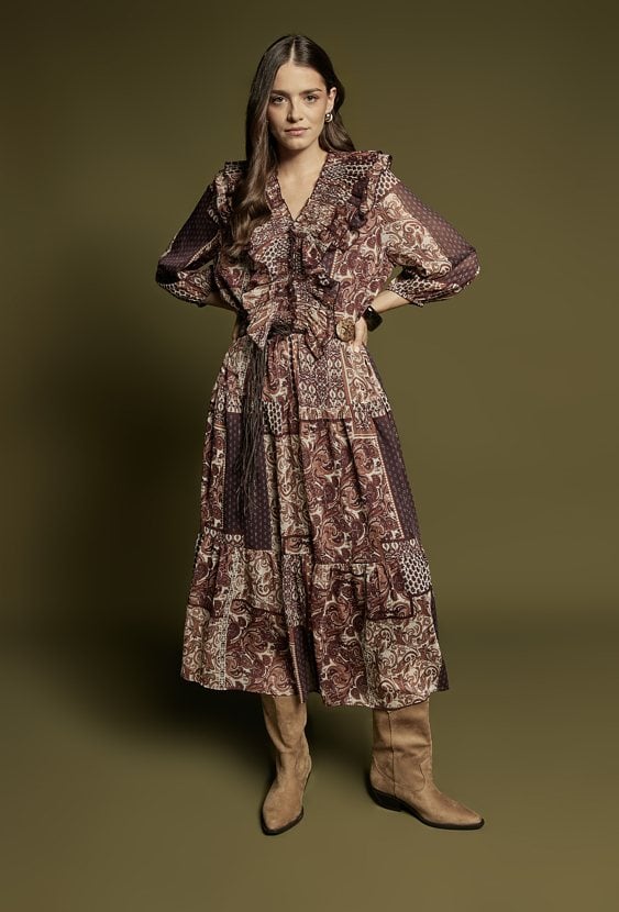 Wzorzysta sukienka boho