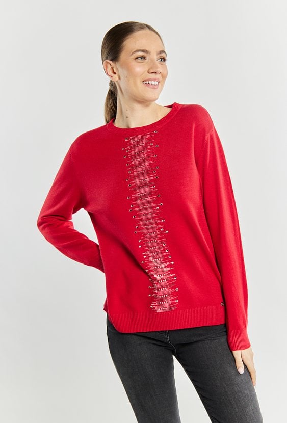 Sweter damski z dżetami