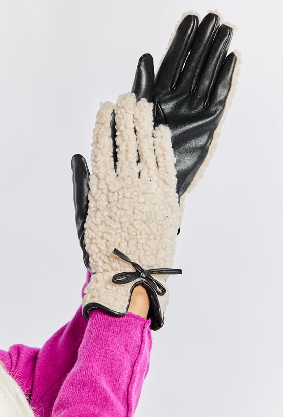 Rękawiczki damskie z kokardką