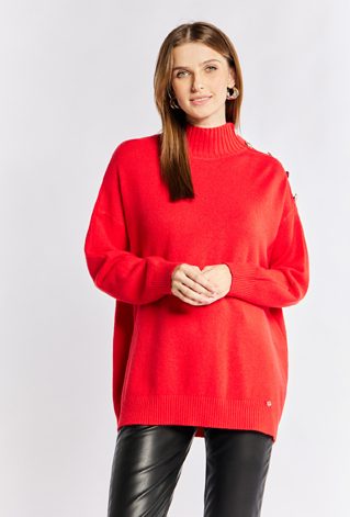 Sweter z ozdobnymi guziki