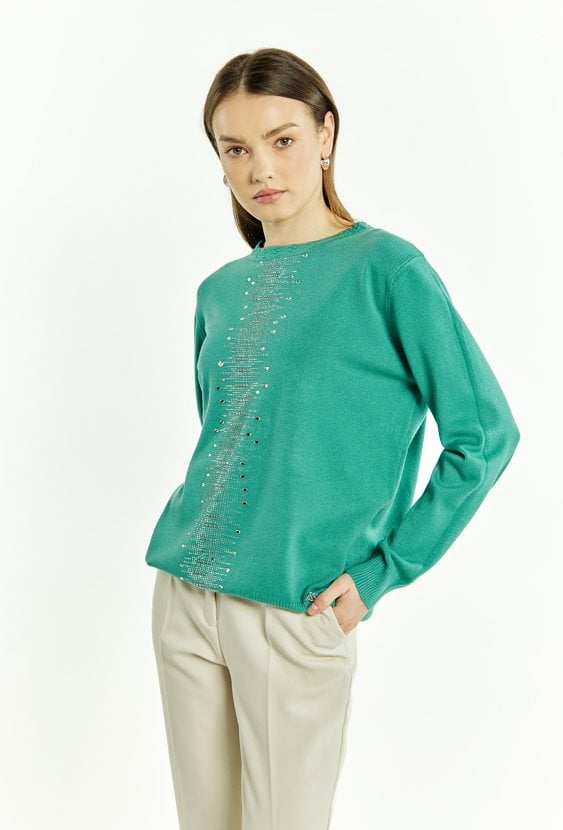 Sweter damski z dżetami