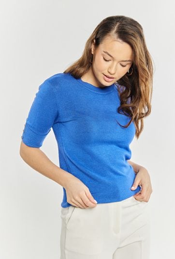 Sweter damski z krótkim rękawem