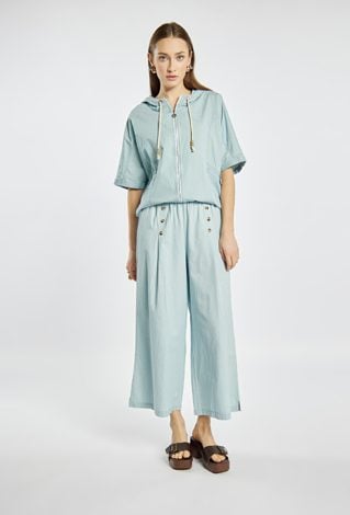 Jeansowa bluza z kapturem