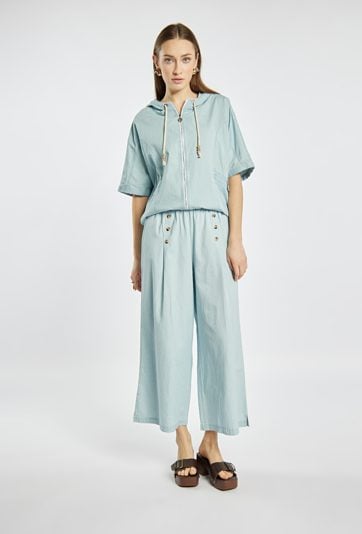 Jeansowa bluza z kapturem