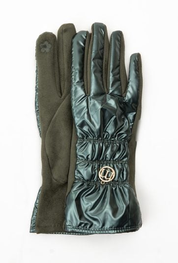 Połyskujące rękawiczki damskie