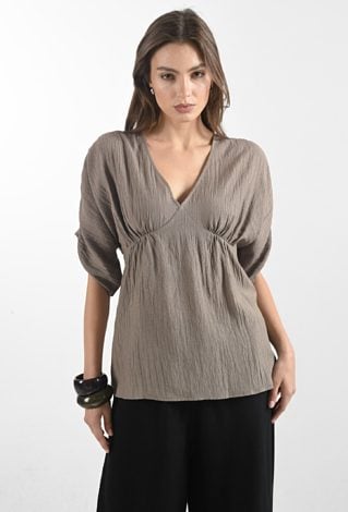 Romantyczna bluzka z krótkim rękawem