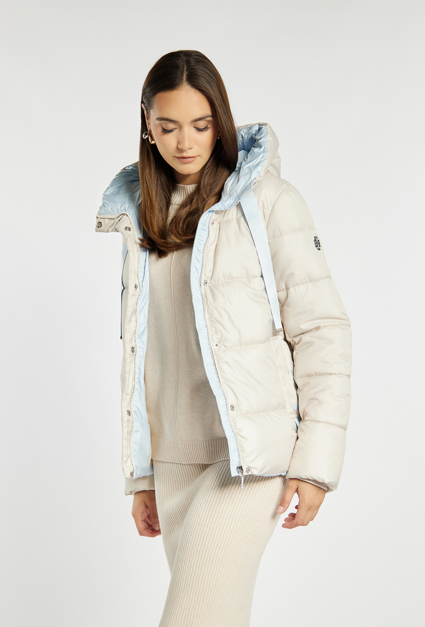 りり buty sportowe damskie skórzane Rieker N4344-60 beżowe