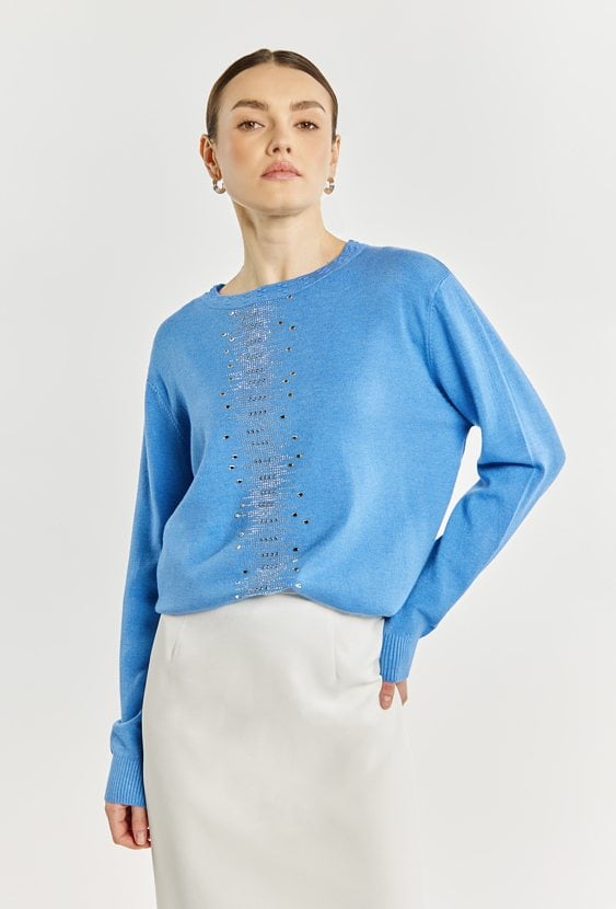 Sweter damski z dżetami