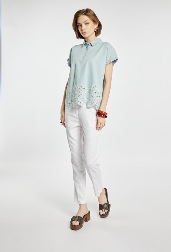 Bluzka z kołnierzem