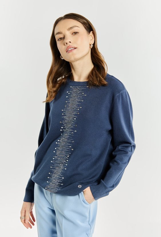 Sweter damski z dżetami
