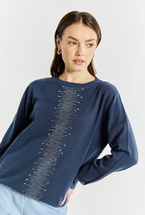 Sweter damski z dżetami