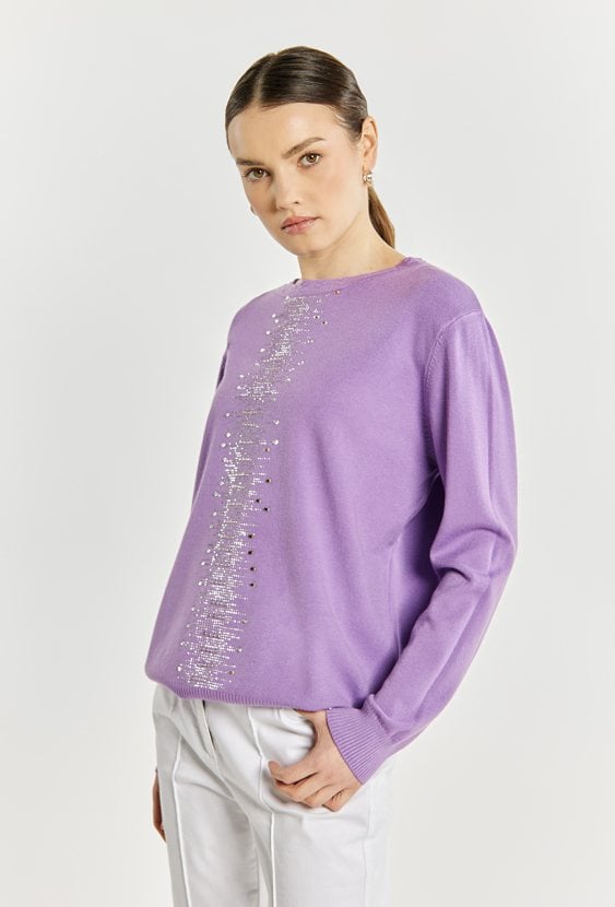 Sweter damski z dżetami