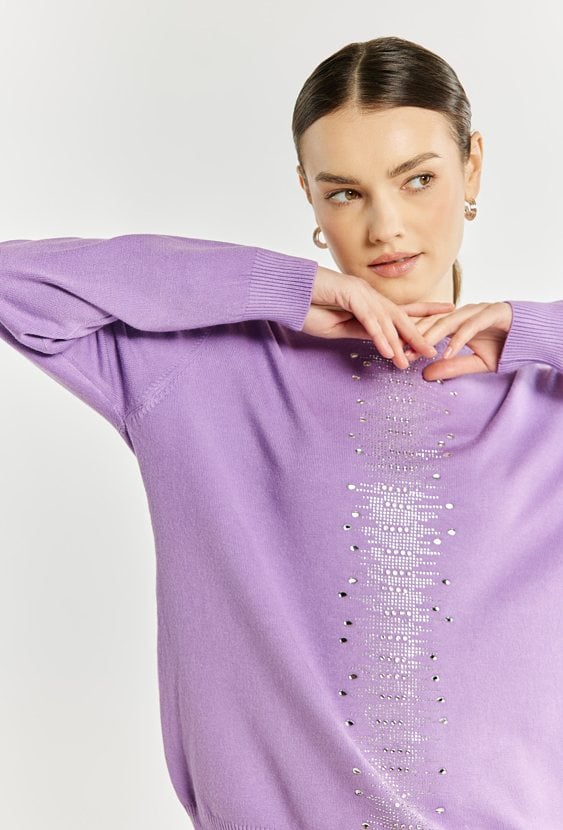 Sweter damski z dżetami