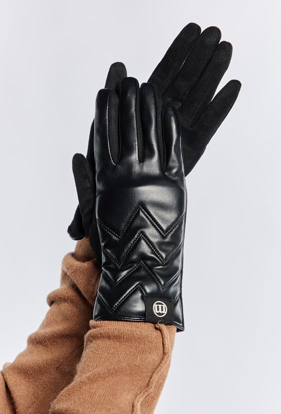 Rękawiczki z ozdobnym szyciem