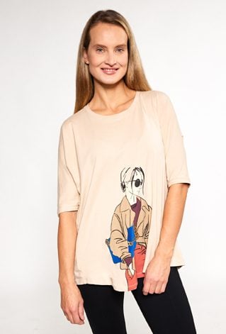 Bluzka z ozdobnym nadrukiem