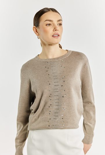 Sweter damski z dżetami