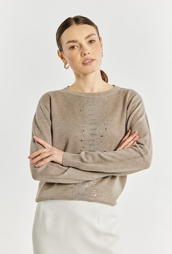 Sweter damski z dżetami