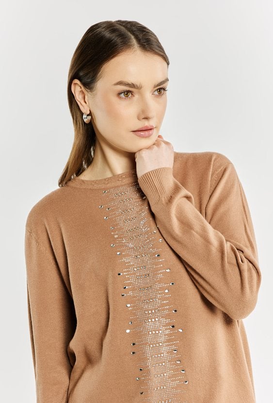 Sweter damski z dżetami