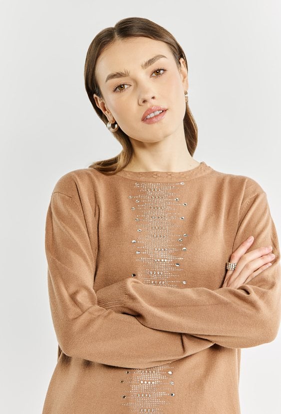 Sweter damski z dżetami