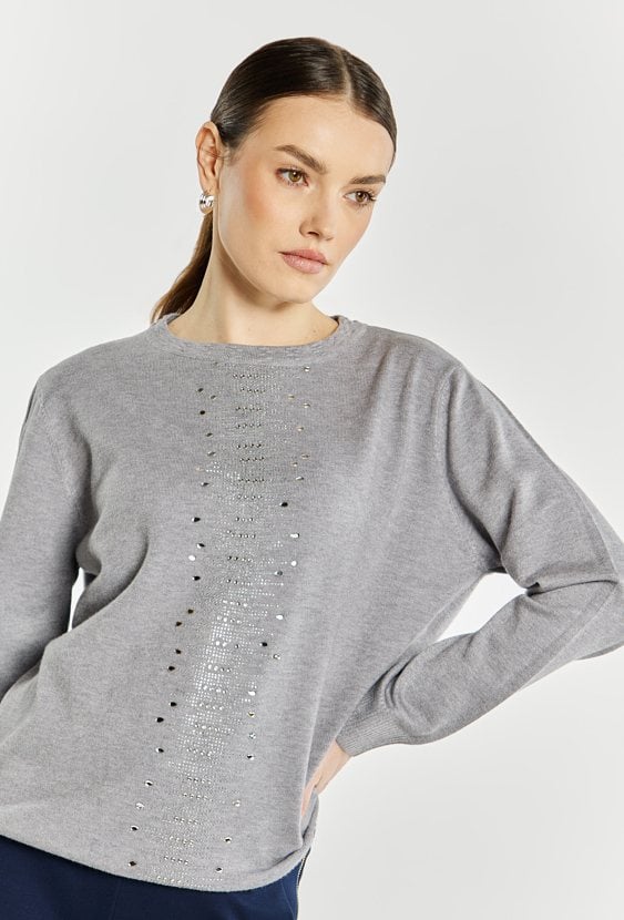 Sweter damski z dżetami