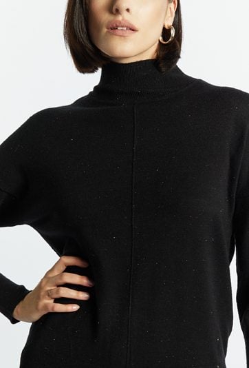 Połyskujący golf damski