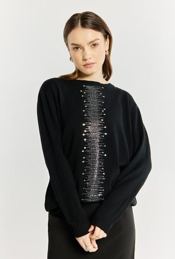 Sweter damski z dżetami