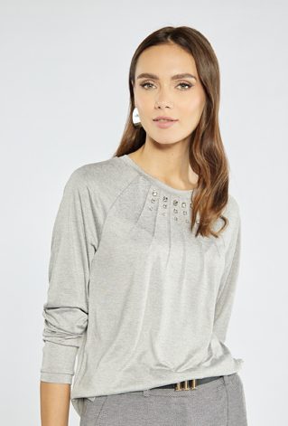 Bluzka z połyskującymi detalami