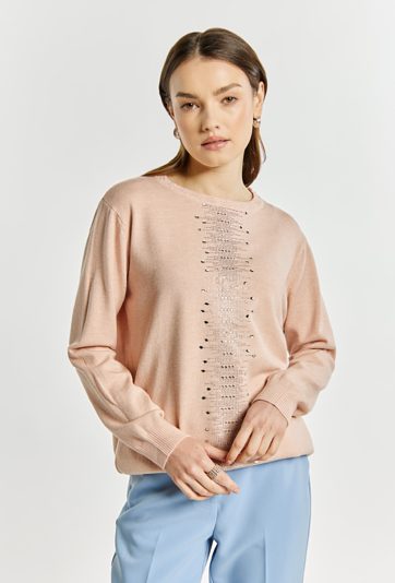 Sweter damski z dżetami