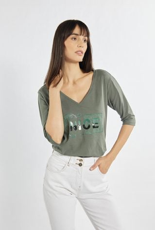 T-shirt z napisem