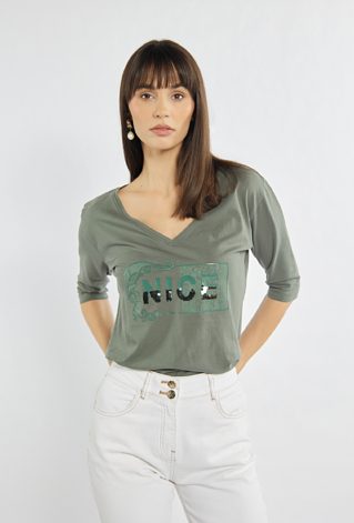 T-shirt z napisem