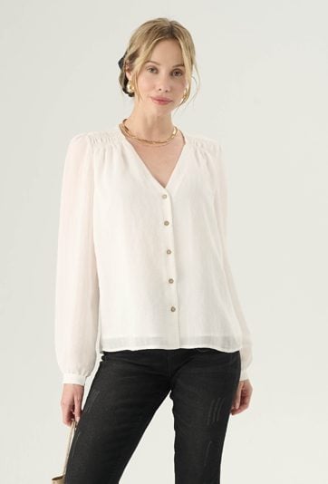 Stylowa bluzka z długim rękawem