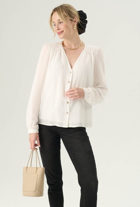 Stylowa bluzka z długim rękawem