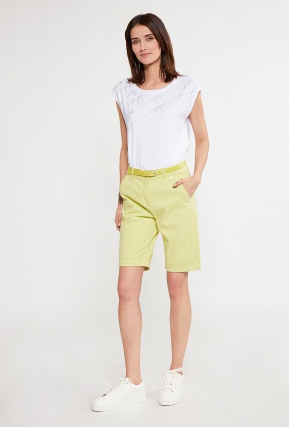 Bawełniane szorty z paskiem