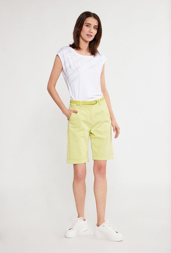 Bawełniane szorty z paskiem