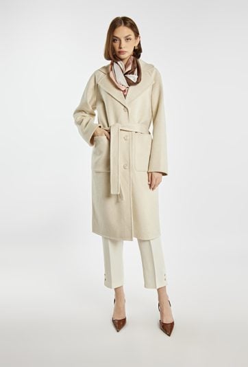 Elegancki płaszcz z dodatkiem wełny