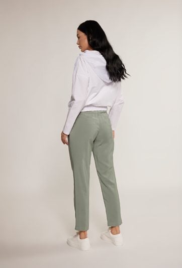 Materiałowe spodnie z wiskozy