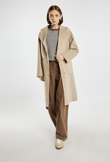 Elegancki płaszcz z dodatkiem wełny