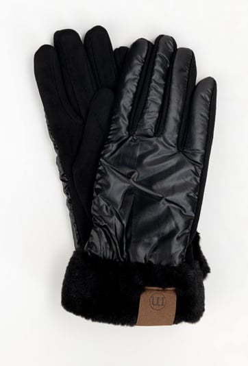 Połyskujące rękawiczki damskie